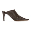 BOTTEGA VENETA BROWN CRUNCH HEELS