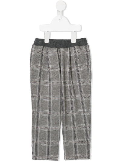 Familiar Kids' Checked Trouser In Grey