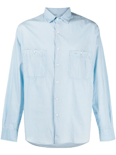 Aspesi Patch Pocket Shirt In Blue