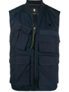 G-star Raw Utility Bodywarmer Vest In Blue