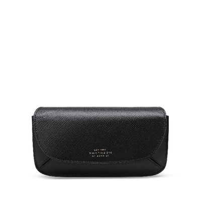 Smythson Sunglasses Case In Panama In Black