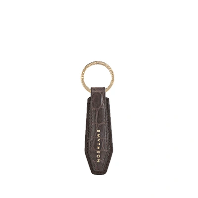 Smythson Wilde Medium Keyring In Brown