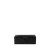 Smythson Panama Mini Leather Cufflink Box In Black