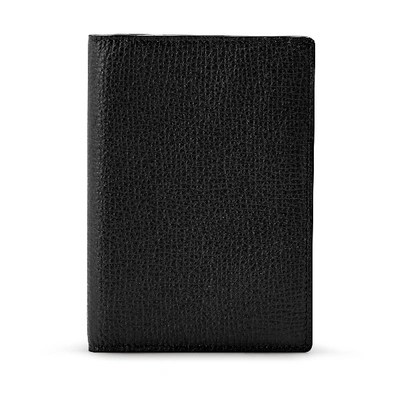Smythson Passport Cover In Ludlow In Black