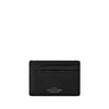 Smythson Flat Card Holder In Ludlow In Black