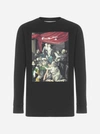 OFF-WHITE T-SHIRT A MANICHE LUNGHE CARAVAGGIO PAINTING IN COTONE