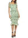 ALEXIA ADMOR LIV FLORAL RUFFLE DRESS,0400012780705