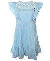 RAHI CLEO RUFFLED EYELET COTTON DRESS