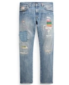 POLO RALPH LAUREN MEN'S SULLIVAN SLIM REPAIRED JEANS