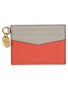 Givenchy Bicolor Leather Card Case In Coral