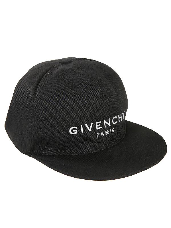 black flat peak cap