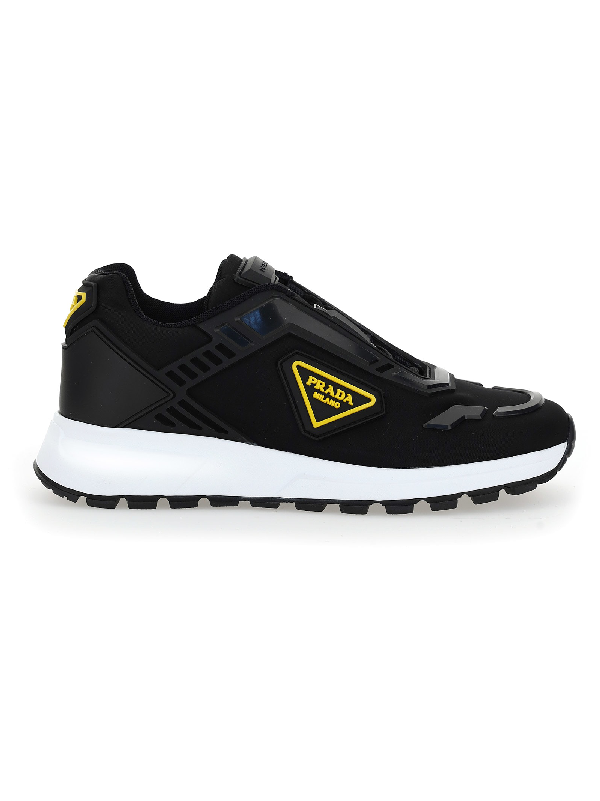prada yellow and black sneakers