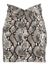 Attico Virgi Python-print Cotton Miniskirt