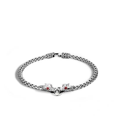 John Hardy Legends Naga Station Bracelet In Treated Ruby