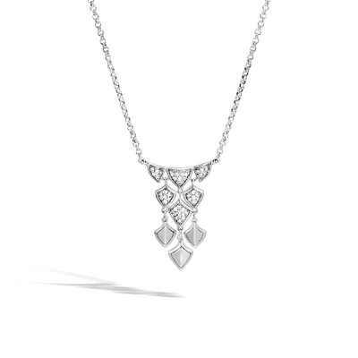 John Hardy Legends Naga Necklace In White Diamond