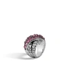John Hardy Classic Chain Overlap Ring In London Blue Topaz