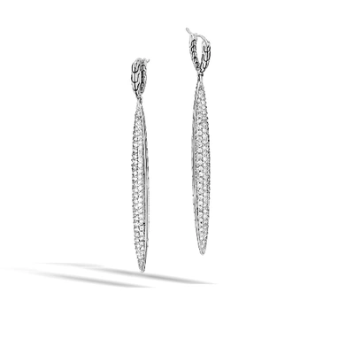 John Hardy Classic Chain Spear Drop Earring In White Diamond