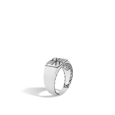 John Hardy Modern Chain Signet Ring In Sterling Silver