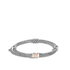 John Hardy Classic Chain 5mm Hammered Station Bracelet, Sterling Silver, 18k Rose In Sterling Silver/rose Gold