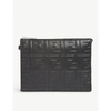 FENDI LOGO-EMBOSSED LEATHER POUCH,R02469311