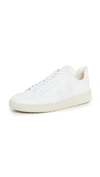 Veja Nylon And Leather Sneakers In Extra White