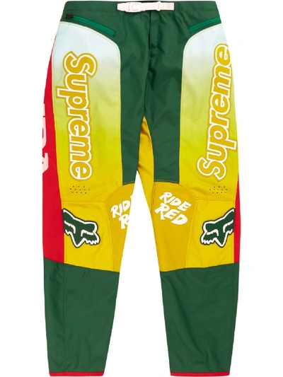 Supreme Honda Fox Racing Track Trousers In Yellow