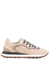BRUNELLO CUCINELLI CONTRAST-PANEL LOW TOP TRAINERS