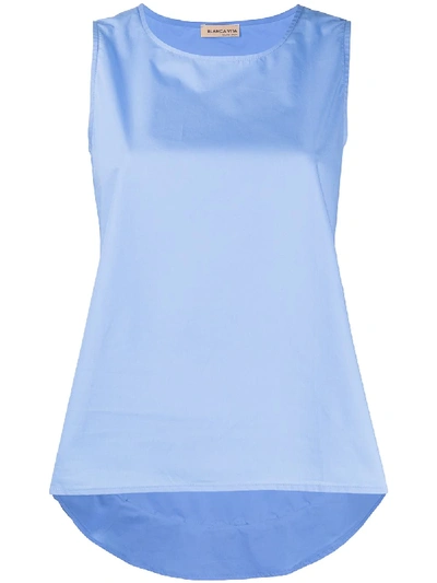 Blanca Vita 褶饰伞形罩衫 In Blue