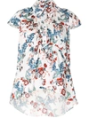 Erdem Floral-print Short-sleeved Shirt In White