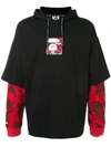 AAPE BY A BATHING APE LOGO COLOUR-BLOCK HOODIE