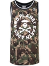 AAPE BY A BATHING APE CAMOUFLAGE PRINT TANK TOP