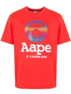 AAPE BY A BATHING APE LOGO印花T恤