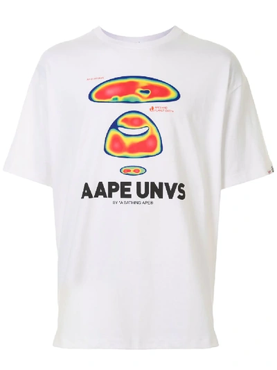 Aape By A Bathing Ape Logo印花t恤 In White