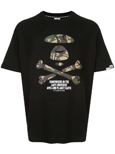 Aape By A Bathing Ape Crossbone T-shirt In Black