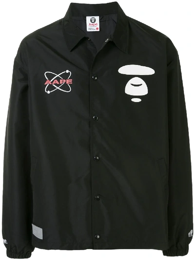 Aape By A Bathing Ape Point Collar Bomber Jacket In Black