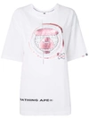 AAPE BY A BATHING APE OVERSIZE PRINTED LOGO T-SHIRT