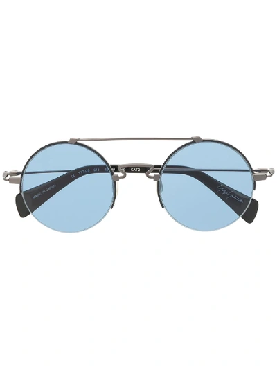 Yohji Yamamoto Round-frame Sunglasses In Schwarz