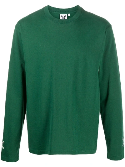 Kenzo Cross Logo Long-sleeve T-shirt In Green