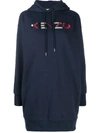 KENZO LOGO-EMBROIDERED SWEATSHIRT DRESS