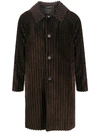 TAGLIATORE CORDUROY SINGLE-BREASTED COAT