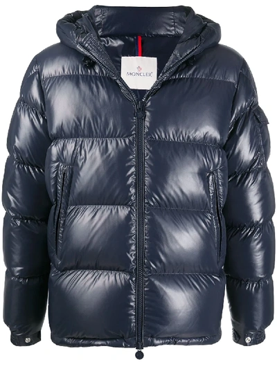 Moncler Ecrins Blue Nylon Down Jacket