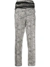 Y/project High-waisted Python-effect Trousers In Black