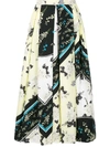 ERDEM FLORAL-PRINT CONTRAST SKIRT