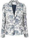 ERDEM FLORAL-PRINT SINGLE BREASTED BLAZER