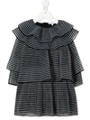 LITTLE MARC JACOBS MICRO-PLEATED RUFFLED DRESS