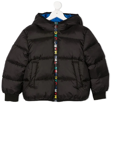 Marc Jacobs Kids' Reversible Puffer Coat In Black