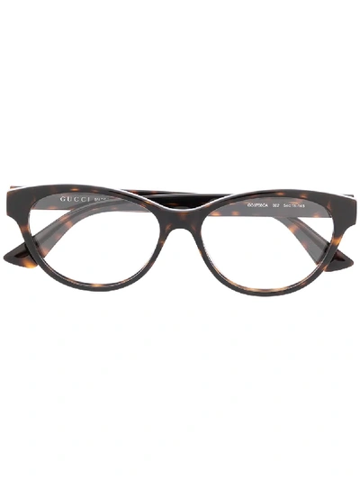 Gucci Gg0766o Round-frame Glasses In Brown