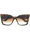 Dita Eyewear Oversized Square Frame Sunglasses In Brown