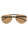 Tag Heuer Eyewear Aviator-frame Sunglasses In Gold