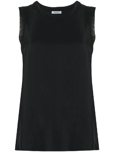 P.a.r.o.s.h Rib-trimmed Waistcoat In Black